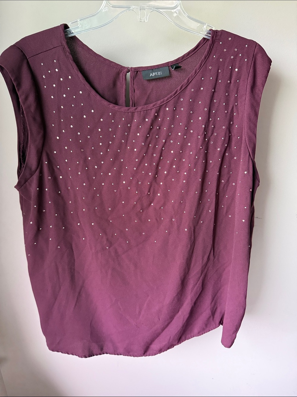 Apt. 9 Wine Studded Sleeveless Camisole